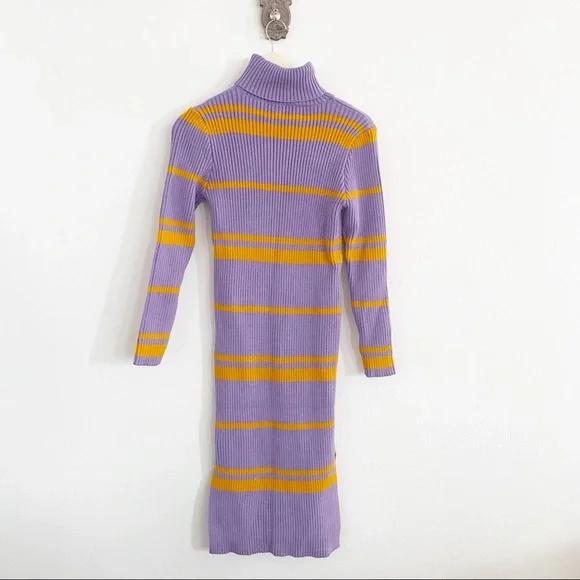 Moon River Striped Lavender Julissa sweater Dress - Picture 3 of 5